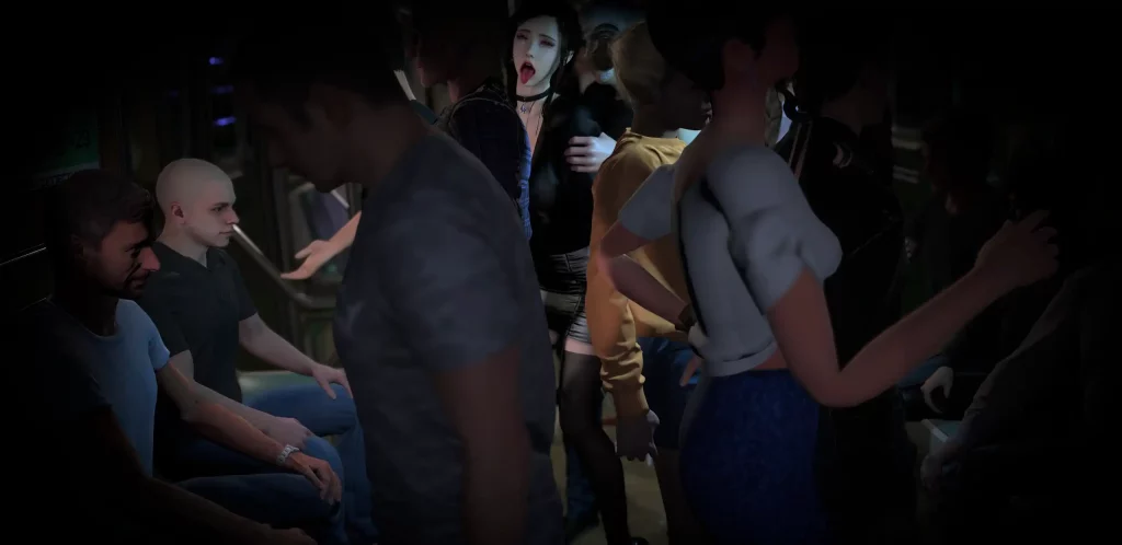 【3D/夫目前犯/NTR】 牛头人爱好者：春姑-地铁NTR 性感黑丝人妻在丈夫面前被电车痴汉侵犯中出 [中字] 【2.1G】SLP福利社-老色批福利社老色批福利社