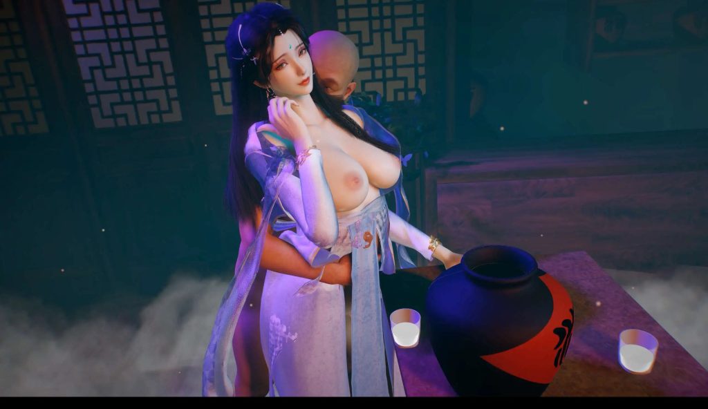 清漪古风酒吧NTR 极品长腿女友被猥琐老头侵犯中出 (4)